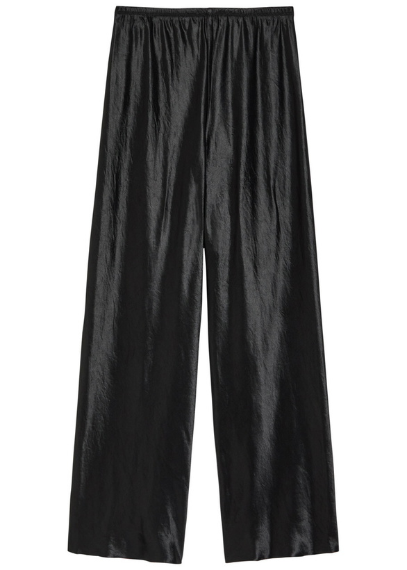 Photo: Maria Mcmanus Straight-leg Satin Trousers Black
