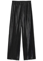 Maria Mcmanus Straight-leg Satin Trousers Black