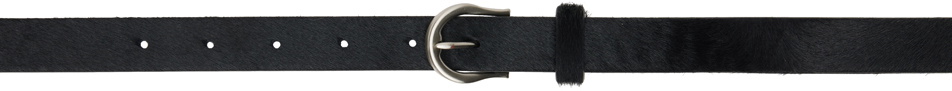 Youth Black Long Leather Belt