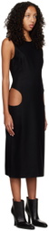 Puppets and Puppets Black Column Hip Cutout Midi Dress