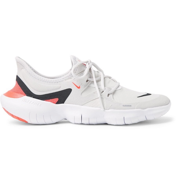 Photo: Nike Running - Free RN 5.0 Mesh and Faux Suede Running Sneakers - White