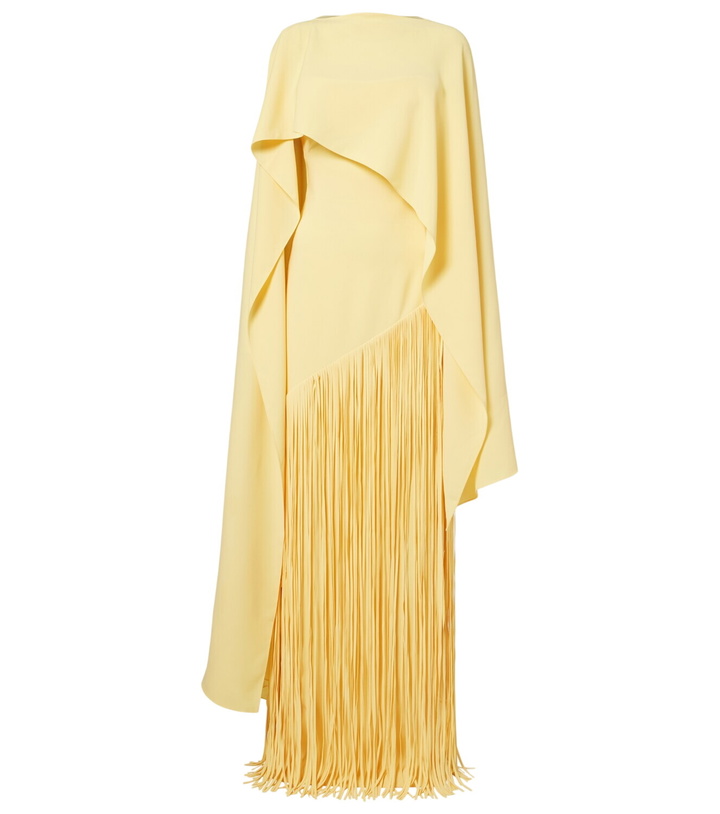 Photo: Marmar Halim Giselle fringed caped crêpe gown