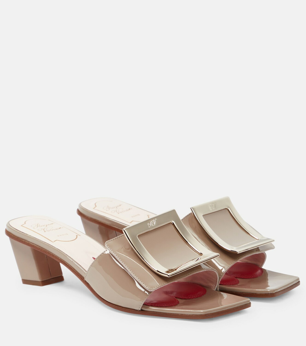 【関税&送料込】Roger Vivier Sandals Roger Vivier Love Vivier patent leather sandals Roger Vivier