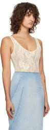 ZIMMERMANN Off-White Scoop Neck Bodysuit