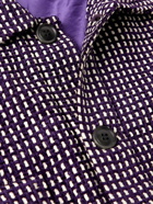 Needles - Smokey Checked Velvet Shirt - Purple