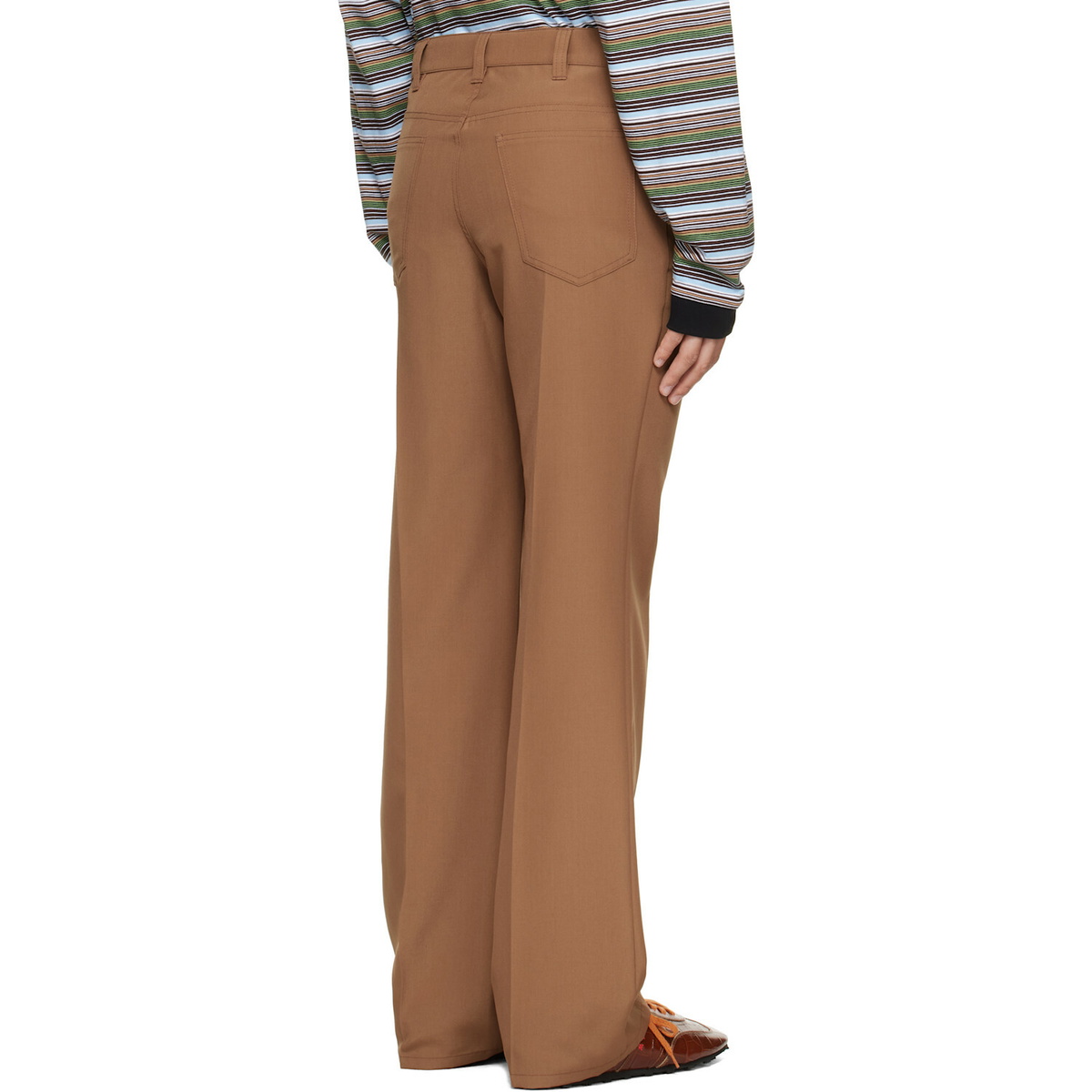 Marni Brown Virgin Wool Trousers