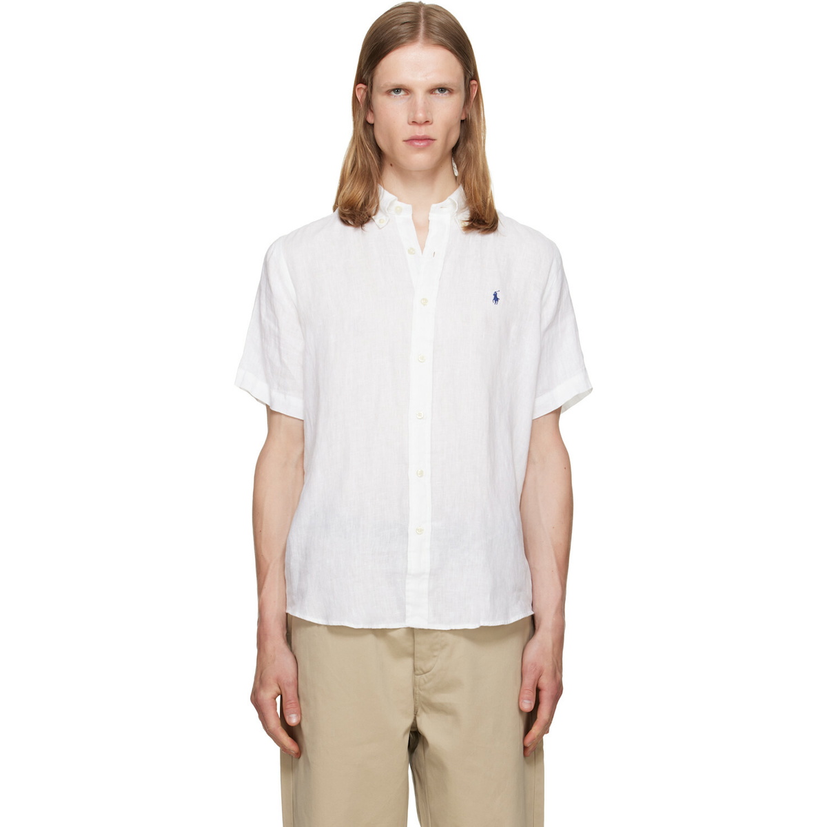 Polo Ralph Lauren White Classic Fit Linen Shirt