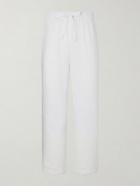 Frescobol Carioca - Luan Straight-Leg Linen and Cotton-Blend Drawstring Trousers - White
