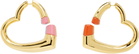 Casablanca Gold Heart Hoop Earrings
