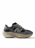 New Balance - WRPD Runner Logo-Embroidered Suede and Mesh Sneakers - Blue