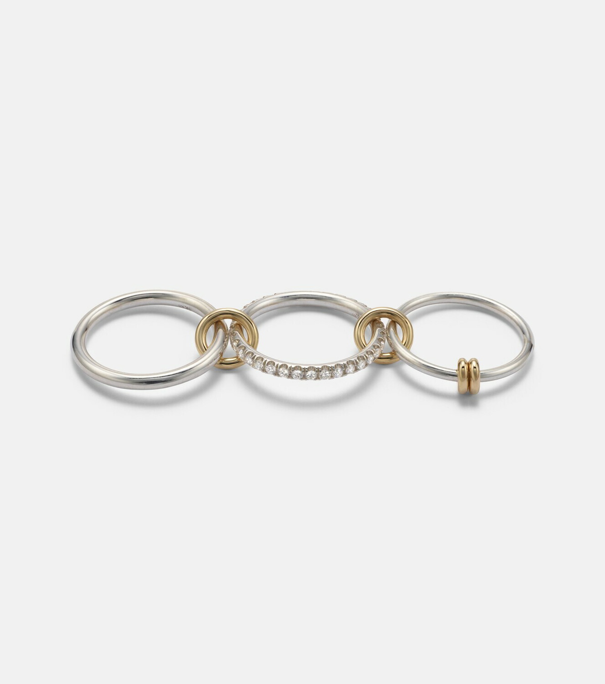 Spinelli Kilcollin Raneth 925 sterling silver and 18kt gold ring with diamonds