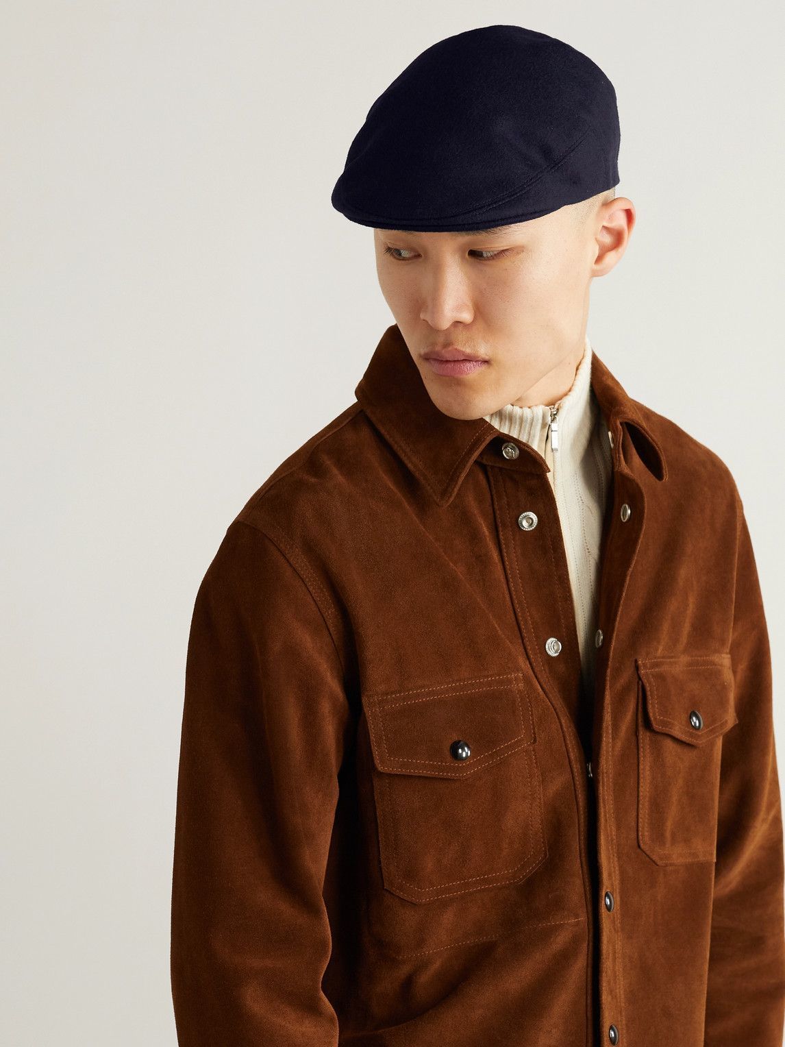 Lock & Co Hatters - Bourdon Wool Flat Cap - Blue