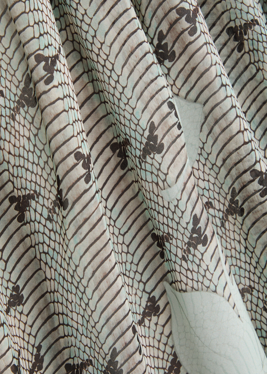 Forte_forte Printed Silk-chiffon Maxi Dress Cream