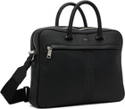 BOSS Black Structured Signature Trims Briefcase