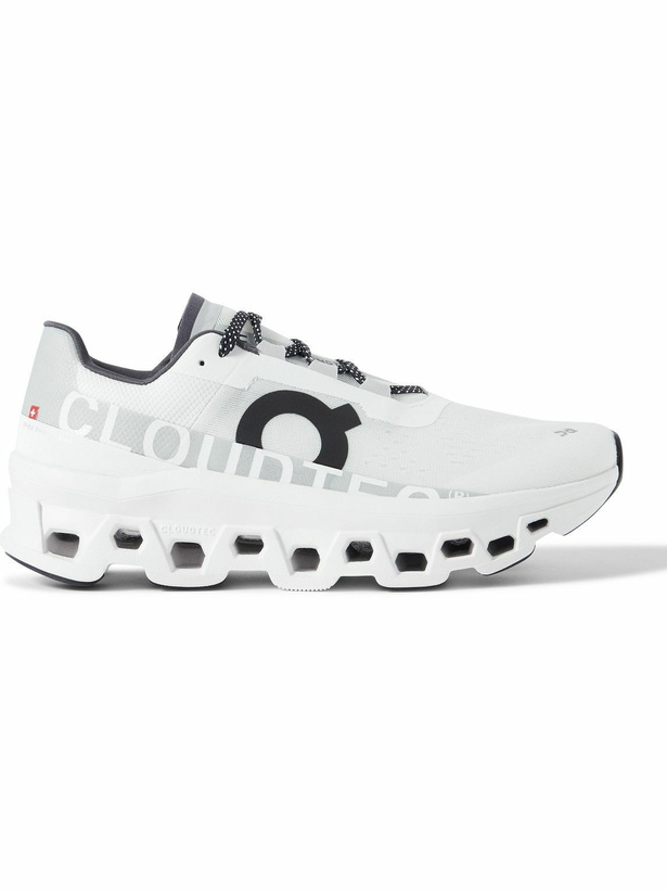 Photo: ON - Cloudmonster Rubber-Trimmed Mesh Running Sneakers - White