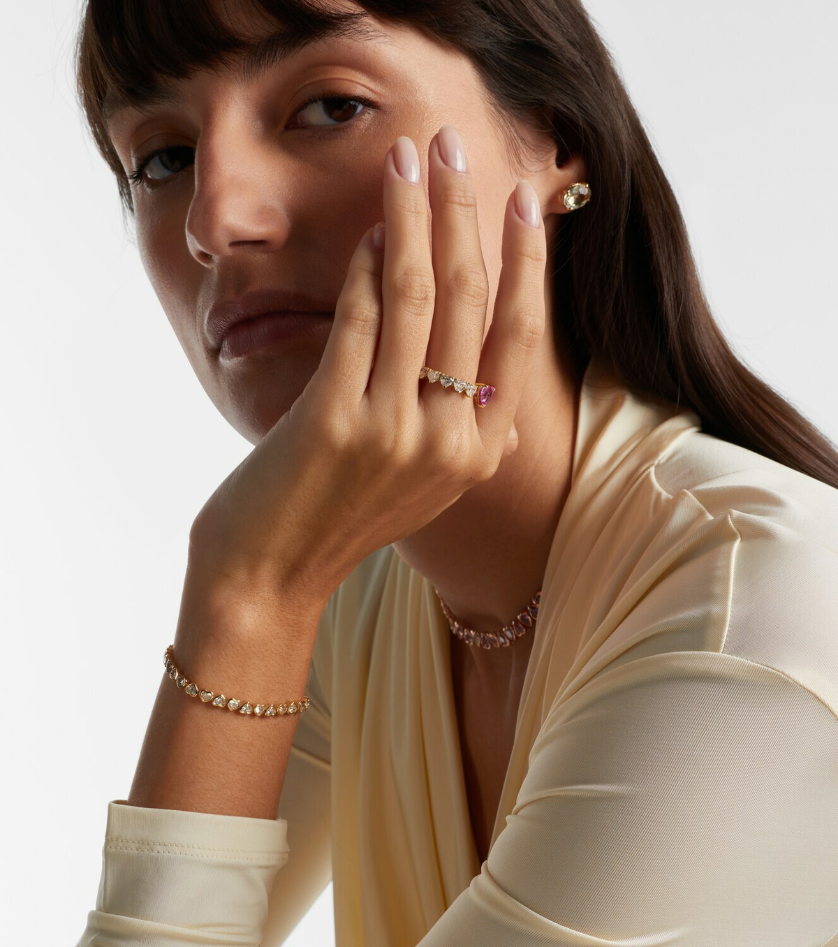 Shay Jewelry 18kt gold ring with sapphire and diamonds
