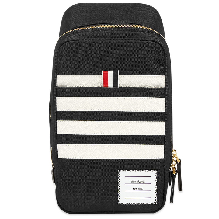 Photo: Thom Browne Four Bar Stripe Nylon Cross Body Bag