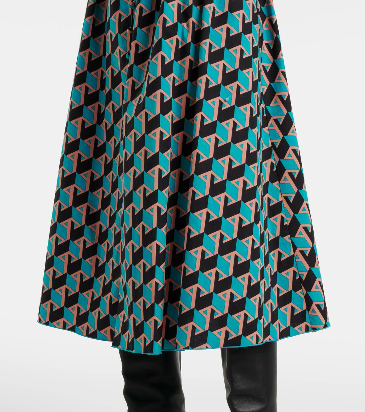 Diane von Furstenberg Erica printed cotton midi dress