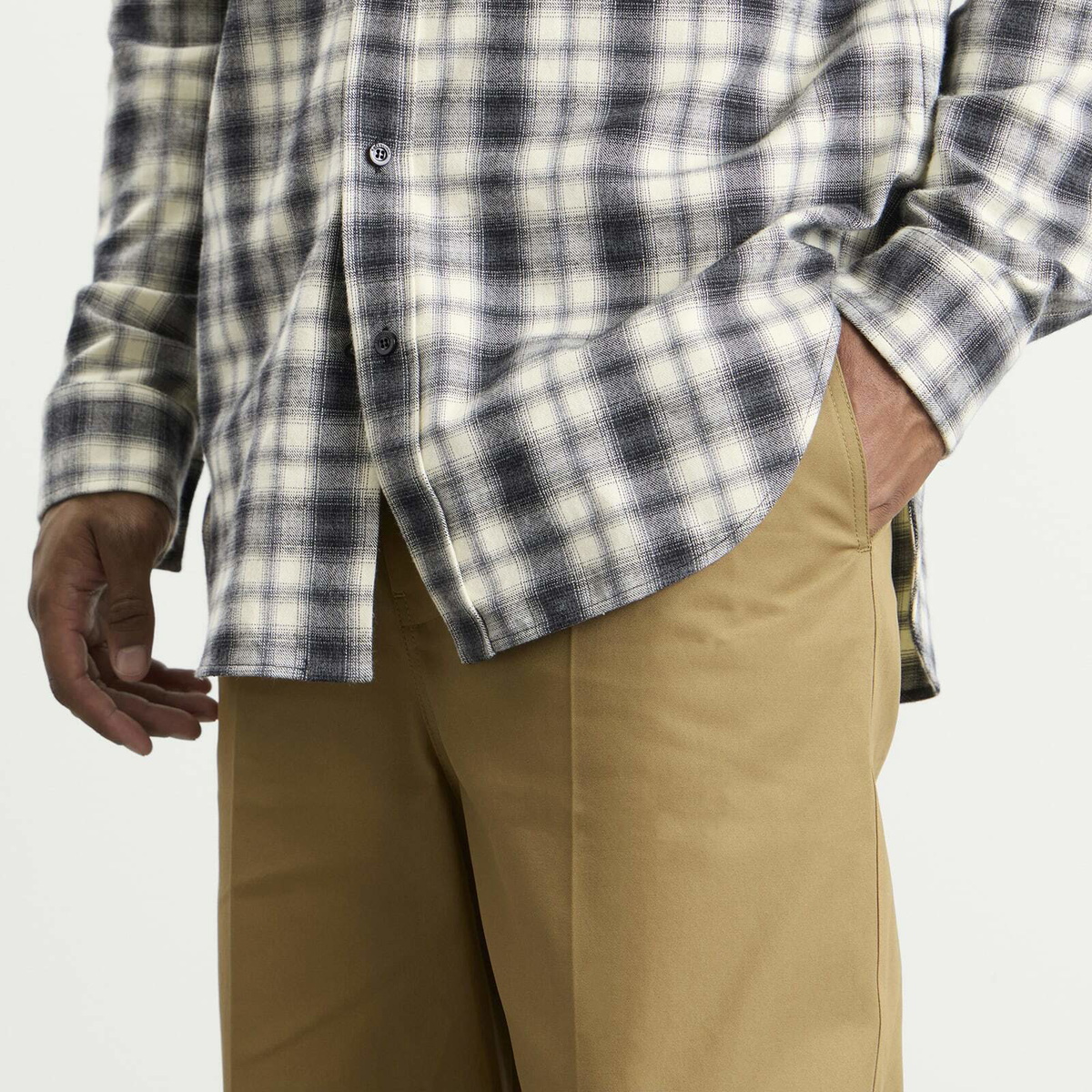 Balenciaga Men's Wide Leg Cotton Chino Pants in Camel