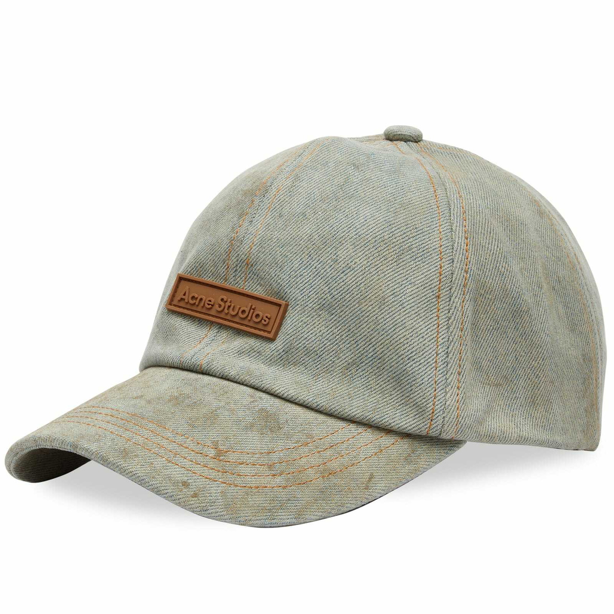 Acne Studios Men's Carliy Denim Patch Cap in Penicillin Acne