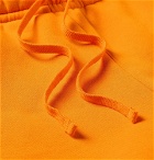 Nike - Sportswear Club Logo-Print Fleece-Back Cotton-Blend Jersey Drawstring Shorts - Orange