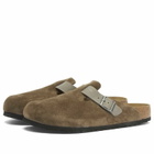 Birkenstock Men's Boston Clog - Concrete Grey Suede/Leather