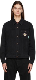 Rassvet Black Denim Embroidered Jacket