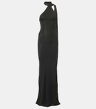 Galvan Mirage scarf-detail gown
