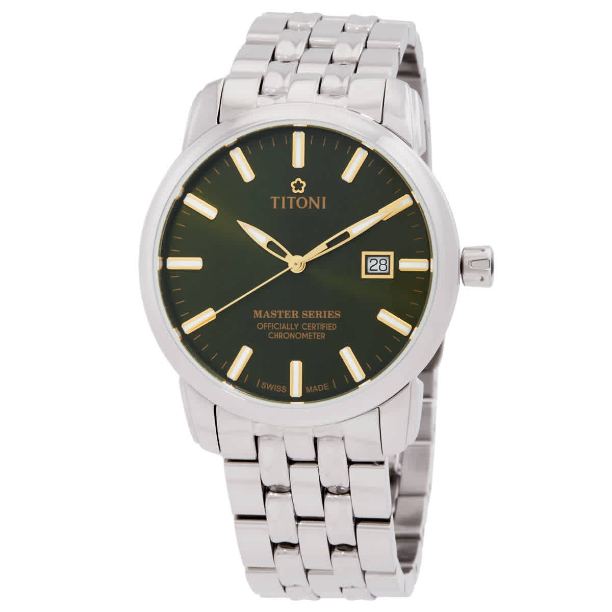 Titoni Master Series Automatic Green Dial Mens Watch 83188-S-660Y