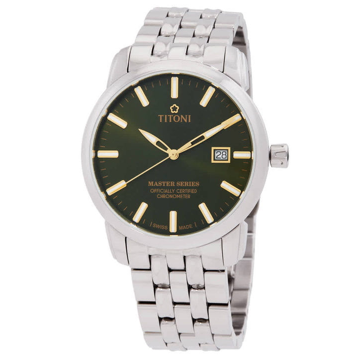Photo: Titoni Master Series Automatic Green Dial Mens Watch 83188-S-660Y