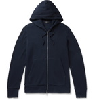 Theory - Mattis Waffle-Knit Cotton Zip-Up Hoodie - Blue