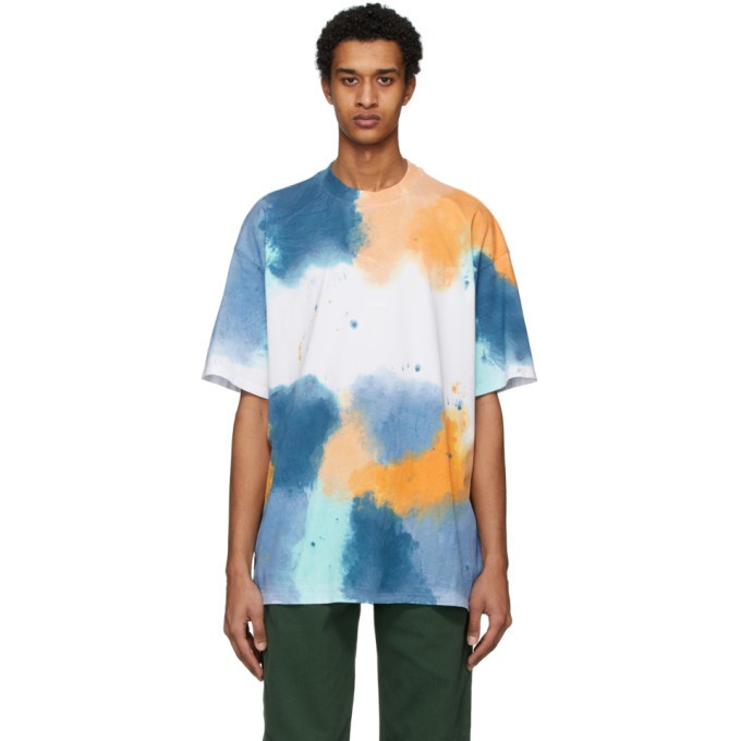 Photo: MSGM Multicolor Watercolor Pattern T-Shirt