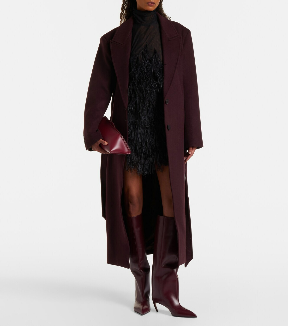 The Attico Lea 90 leather knee-high boots
