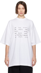 VETEMENTS White 'We Buy Things' Oversized T-shirt