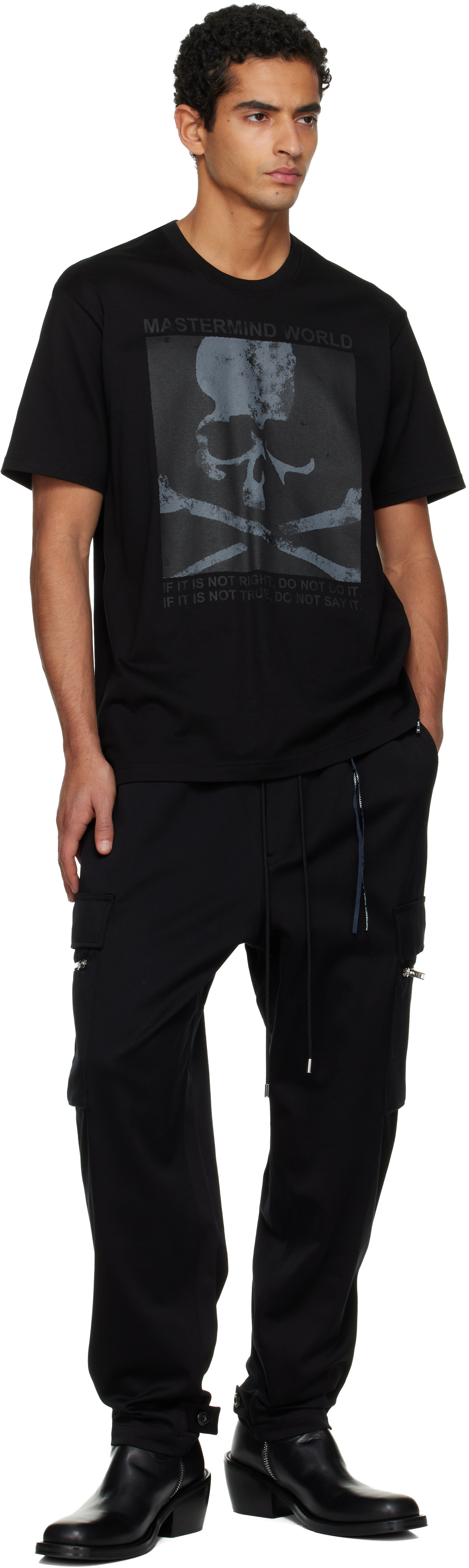 MASTERMIND WORLD Black Regular Cargo Pants