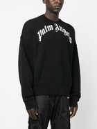 PALM ANGELS - Curved Logo Crewneck Sweatshirt