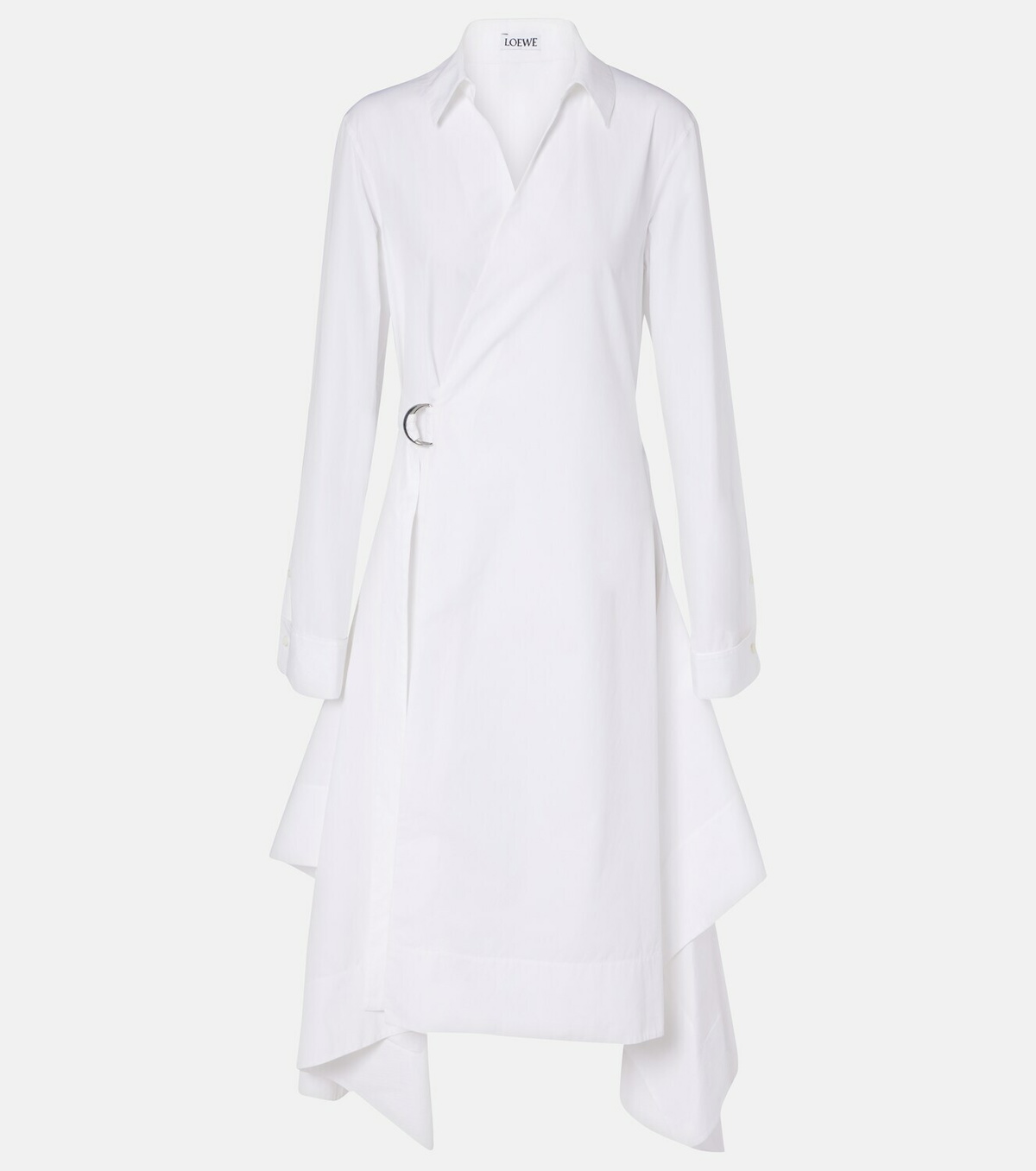 Loewe Draped cotton wrap dress