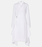 Loewe Draped cotton wrap dress