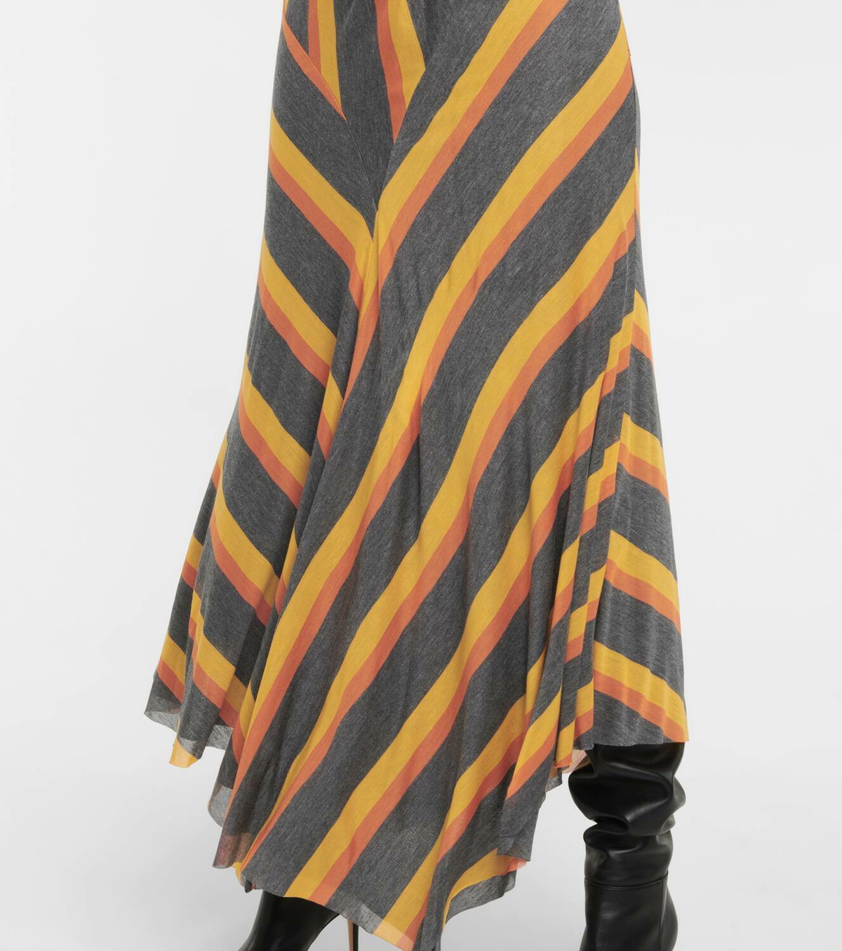 Philosophy di Lorenzo Serafini Striped jersey midi dress
