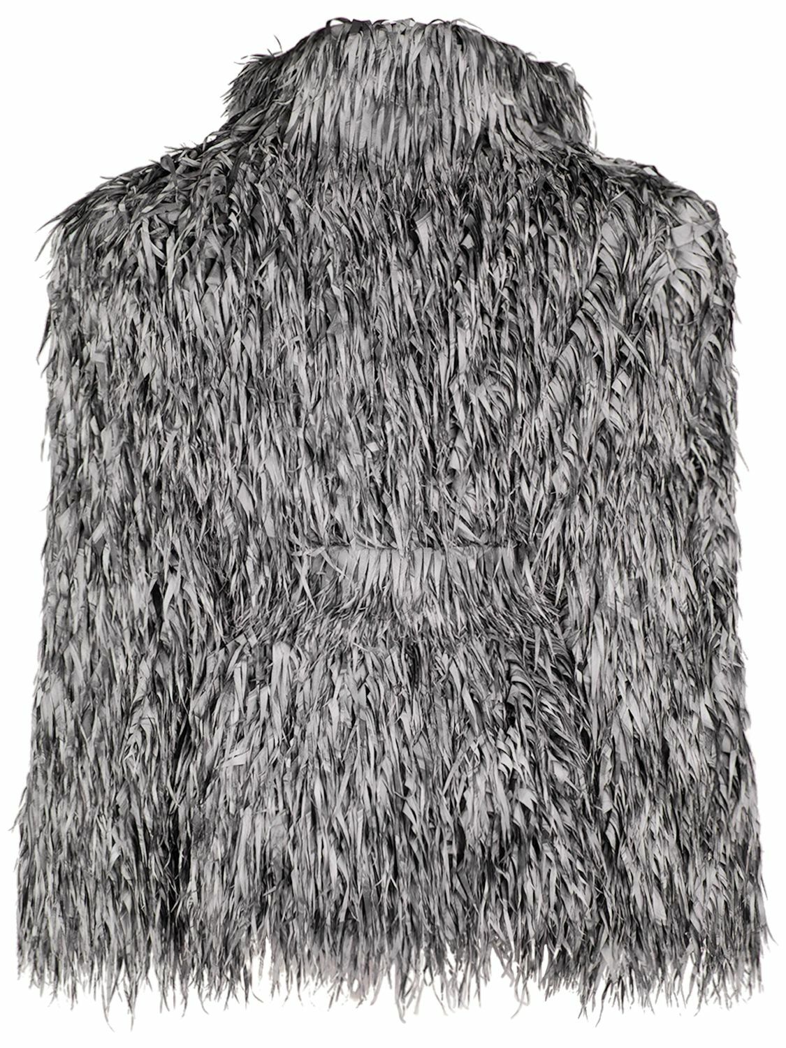 BALENCIAGA - Laser Cut Faux Fur Jacket