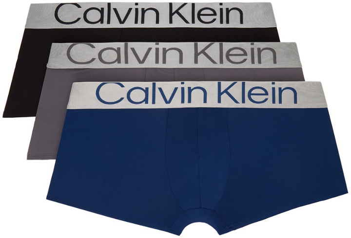 Photo: Calvin Klein Underwear Three-Pack Multicolor Steel Boxers