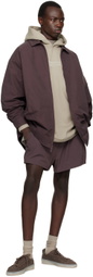 Essentials Purple Bungee Drawstring Shorts