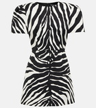 Dolce&Gabbana - Zebra-print brocade minidress