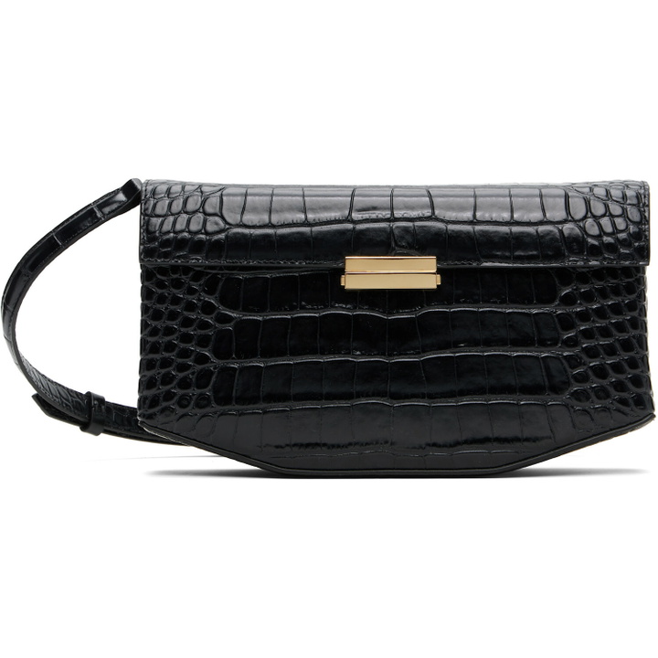 Photo: TOTEME Black Clip Croco-Embossed Bag