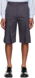 T/SEHNE Gray Pleated Shorts