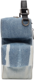 Feng Chen Wang Blue Denim Letter F Bag