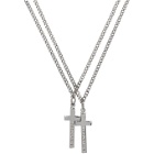 Dsquared2 Silver Double Cross Necklace