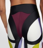 Mugler Printed high-rise leggings