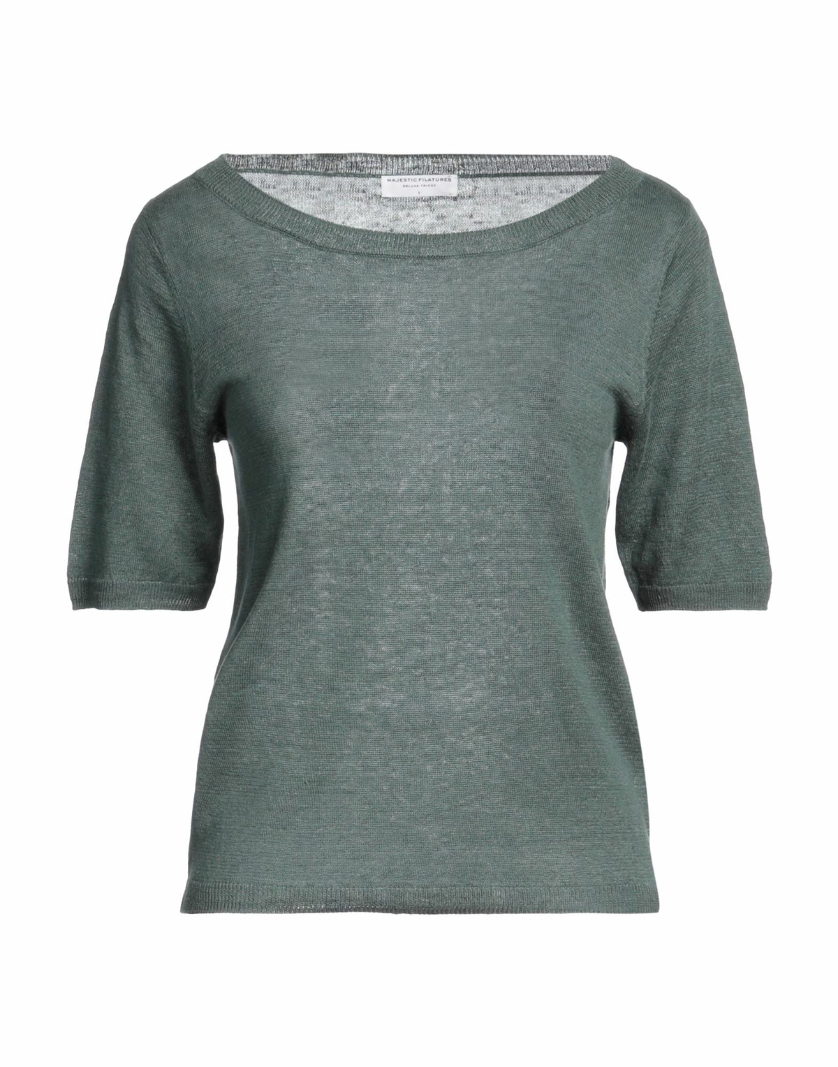 Majestic Filatures Womens Sweater Military in Green
