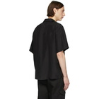 MSGM Black Silk Logo Shirt